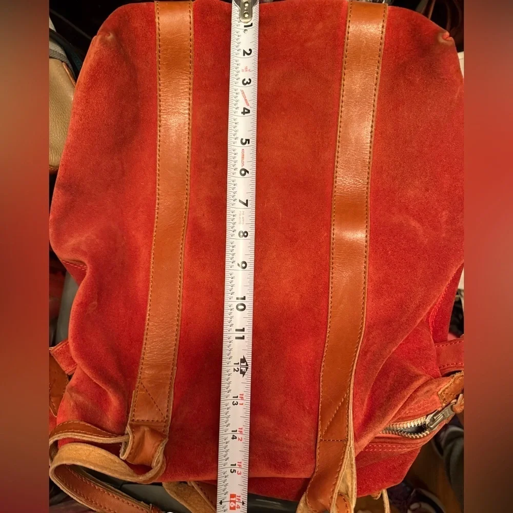 3.1 PHILLIP LIM red suede and brown leather hobo bag